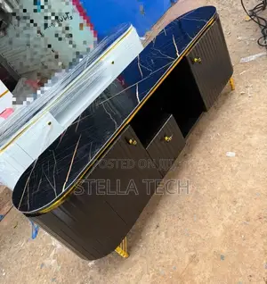 Executive Tv Stand With Marble Sheet Top 6fts