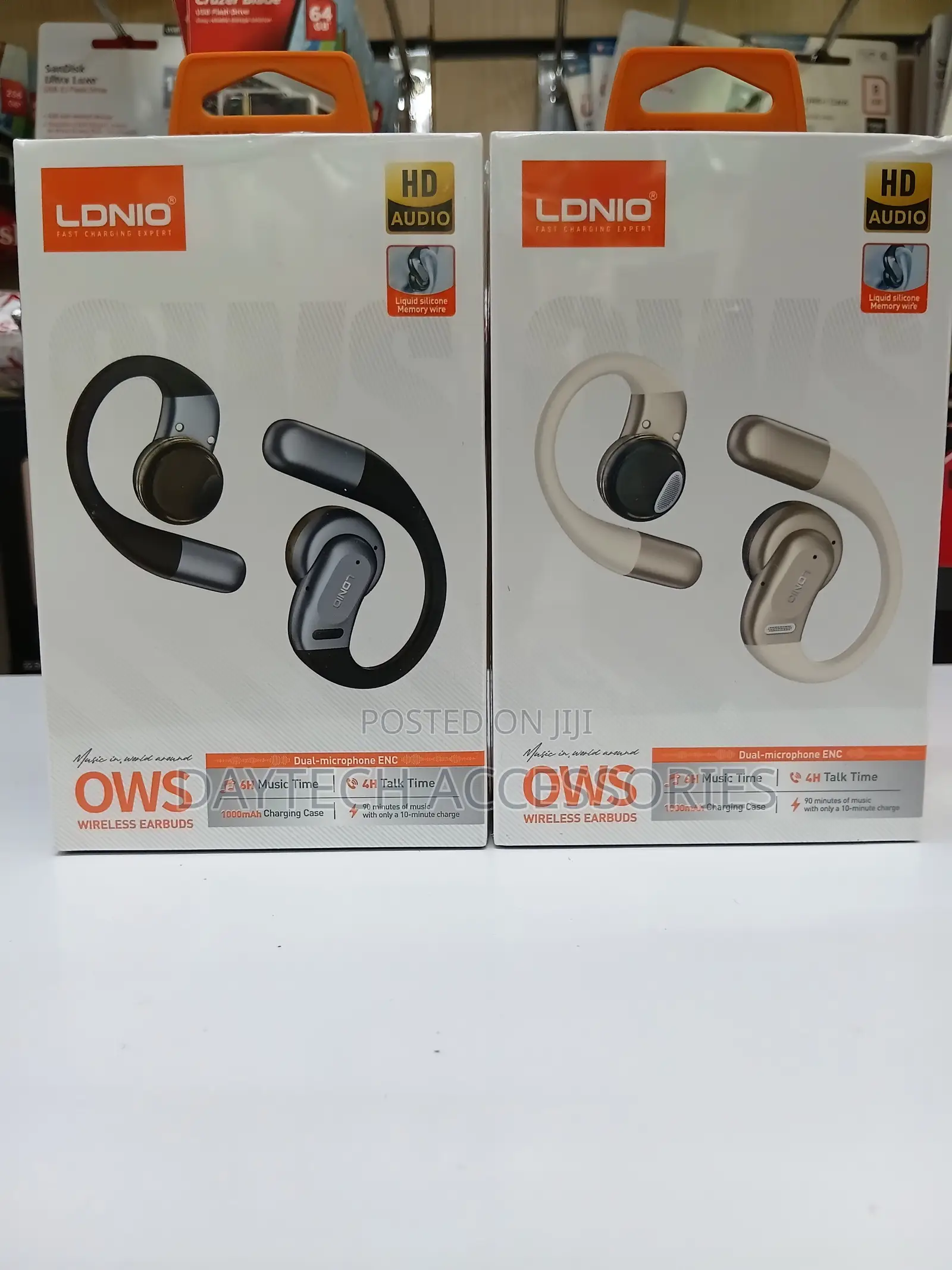 These Are Ldnio T12 Ows Wireless Earbuds Featuring an Open-Ear Design.