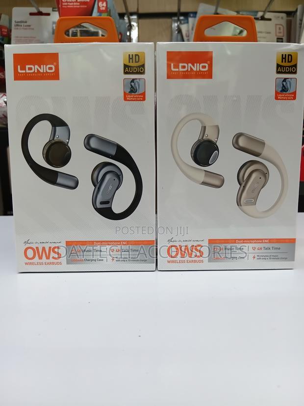 These Are Ldnio T12 Ows Wireless Earbuds Featuring an Open-Ear Design. - main view