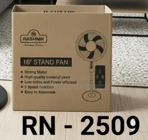 Rashnik Standing Floor Fan With Remote - 16" Inches Blade