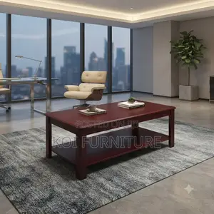 Coffee Table; Mahogany Executive Sitting Room Brown Coffee Table
