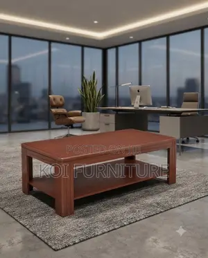 Coffee Table; Mahogany Executive Sitting Room Brown Coffee Table