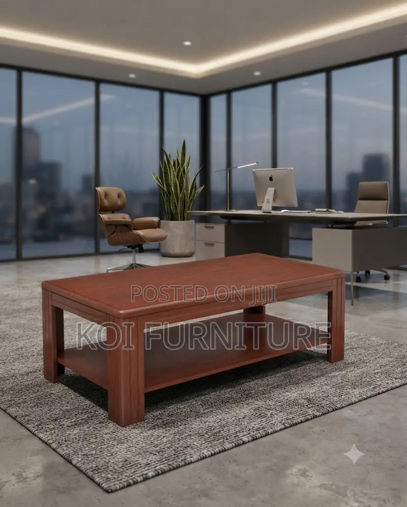 Coffee Table; Mahogany Executive Sitting Room Brown Coffee Table