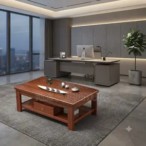 Coffee Table; Mahogany Executive Sitting Room Brown Coffee Table