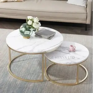 Metal Round Marble Coffee Tables