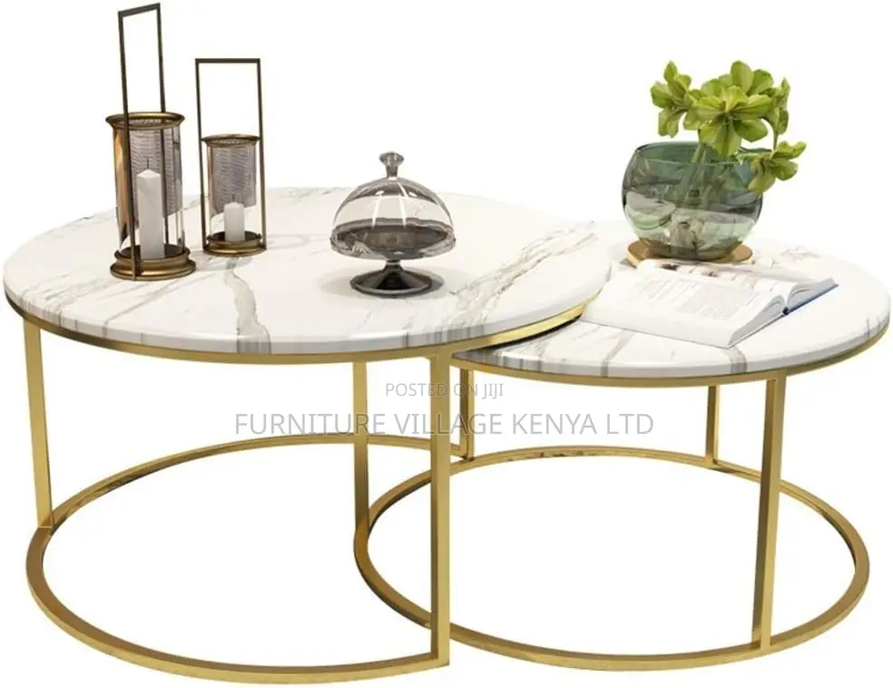 Metal Round Marble Coffee Tables