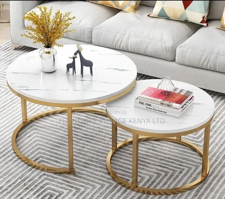 Metal Round Marble Coffee Tables