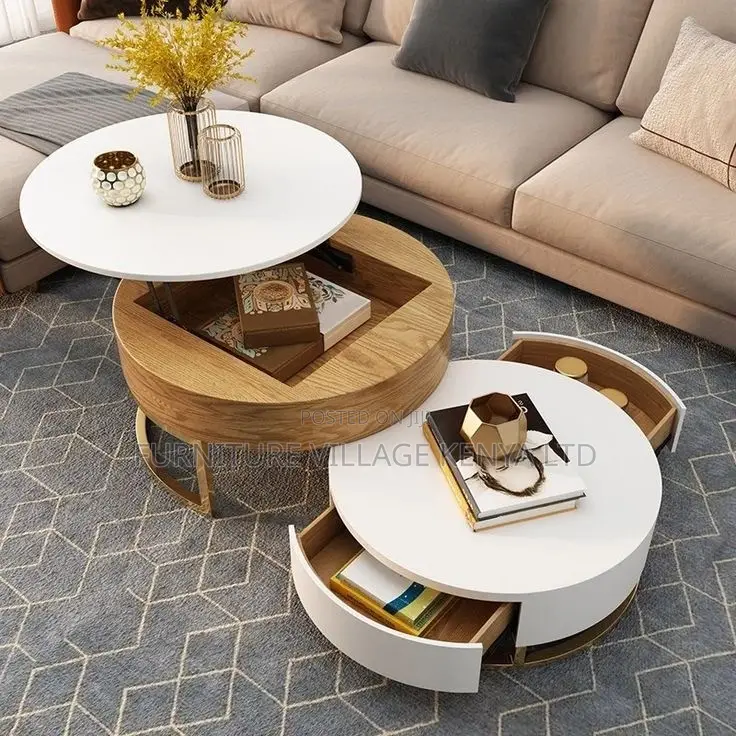 Metal Round Marble Coffee Tables