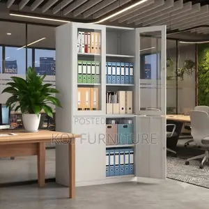 Office Cabinet; Heavy-Duty Steel Constructed Files Store Cabinet