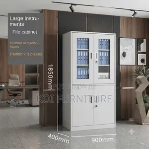 Office Cabinet; Heavy-Duty Steel Constructed Files Store Cabinet