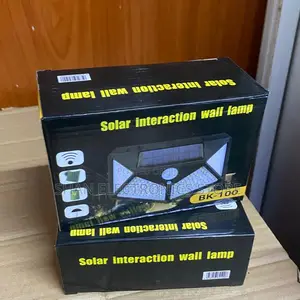 Bright Outdoor 100led Solar Wall Lamp Bk-100 Motion Activated Light