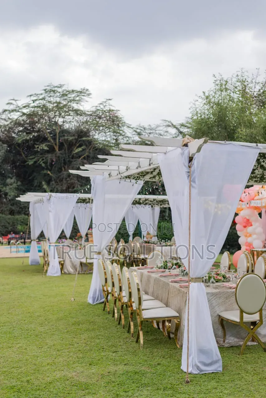White and Brown Wooden Pergola Tents for Hire