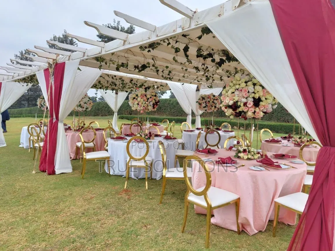 White and Brown Wooden Pergola Tents for Hire