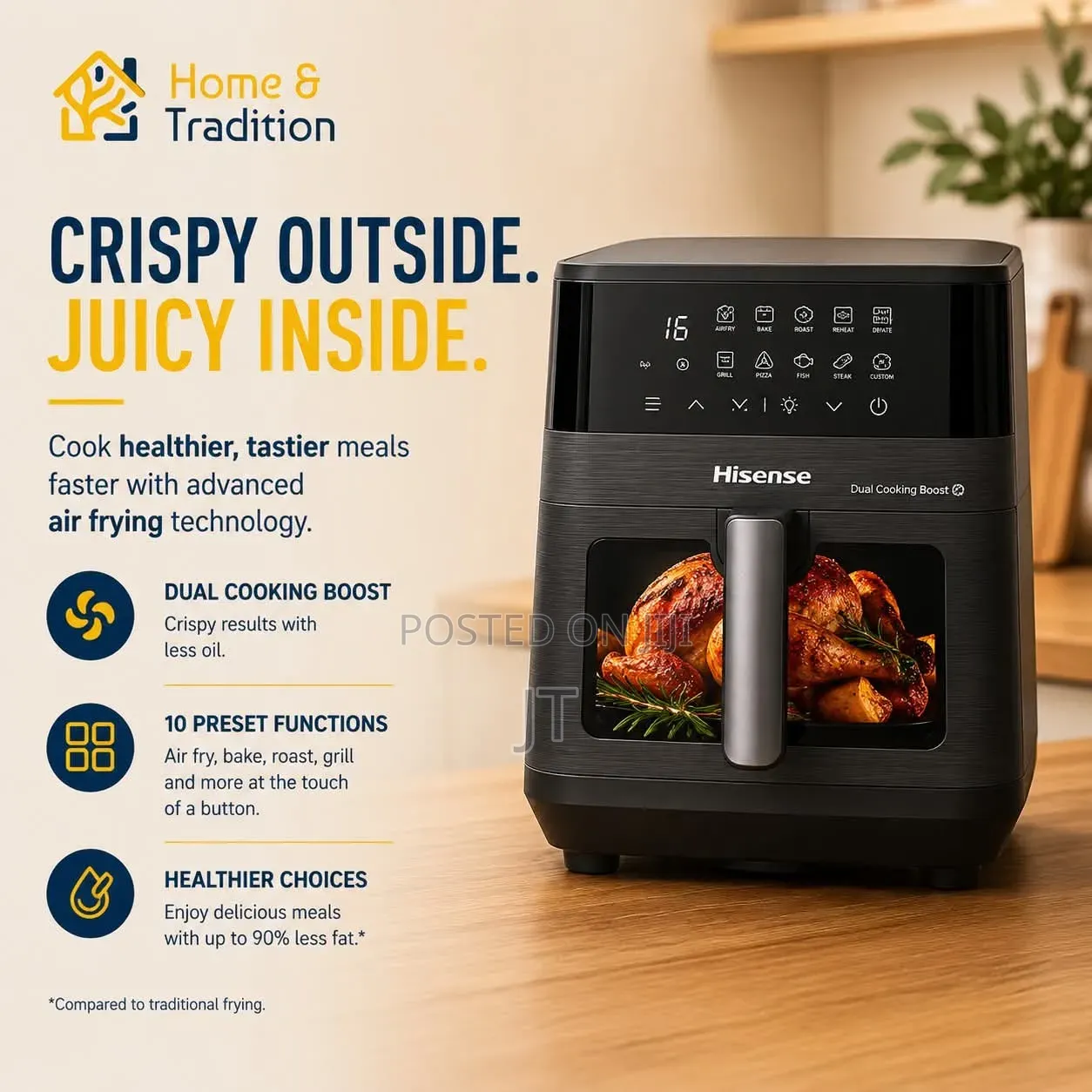 Hisense 10l Single Basket Air Fryer