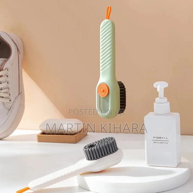 Shoe Brush With Soap Pump