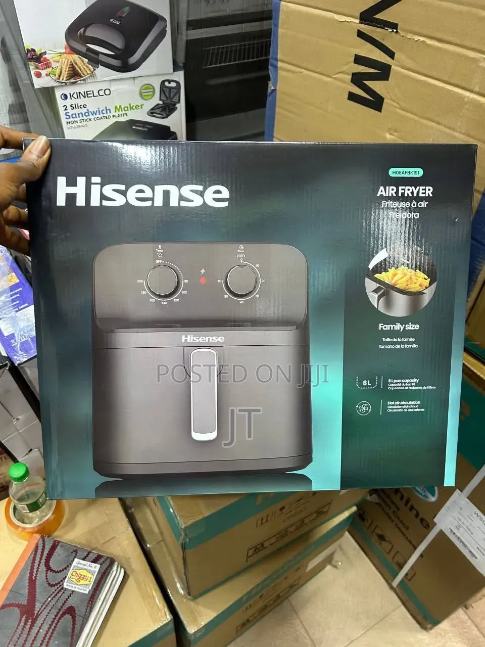 Hisense 8l Digital Air Fryer - 1700w Smart Visual Window Cooker