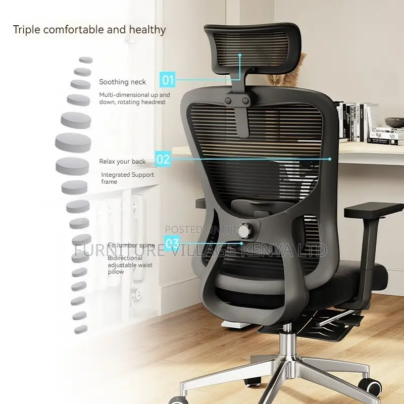 Ergonomic Back Office Chairs With Headrest