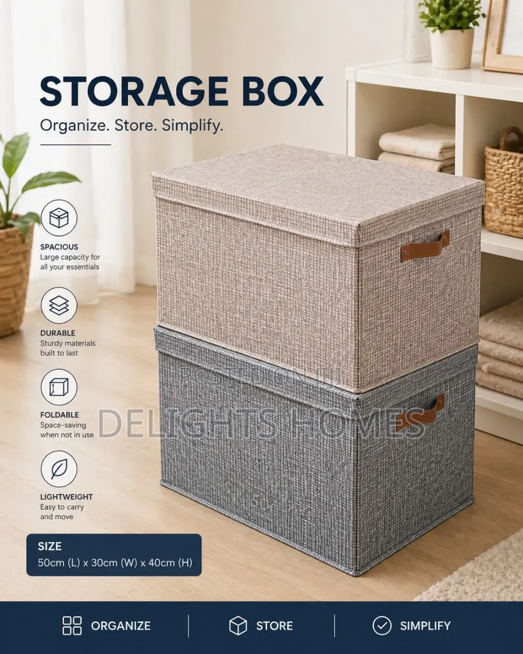 Large Capacity Foldable Storage Clothes Box_tt