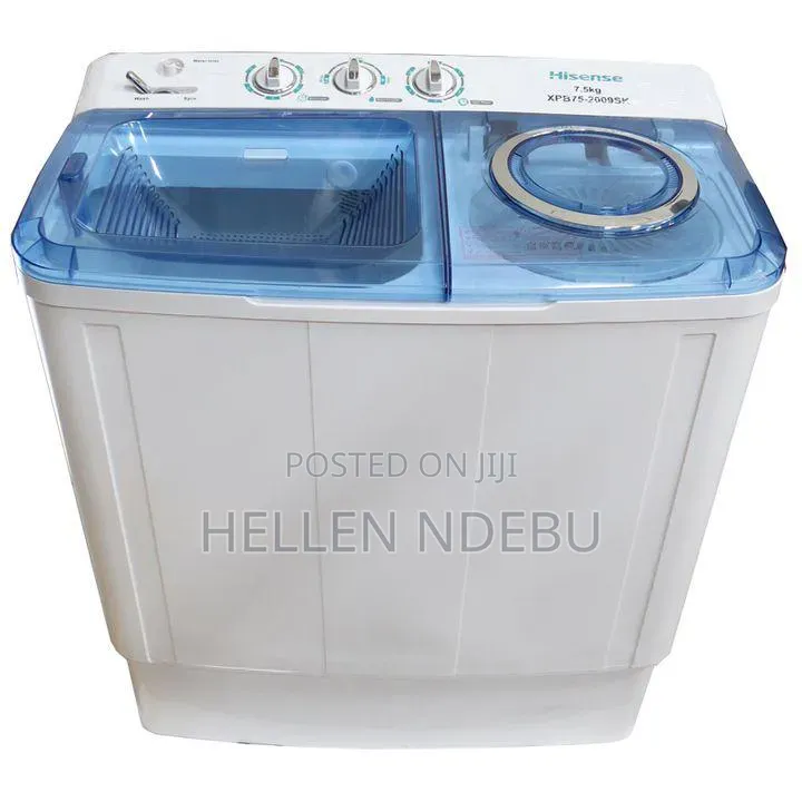Hisense 7.5 KGS Twin Tub Semi Automatic Washing Machine