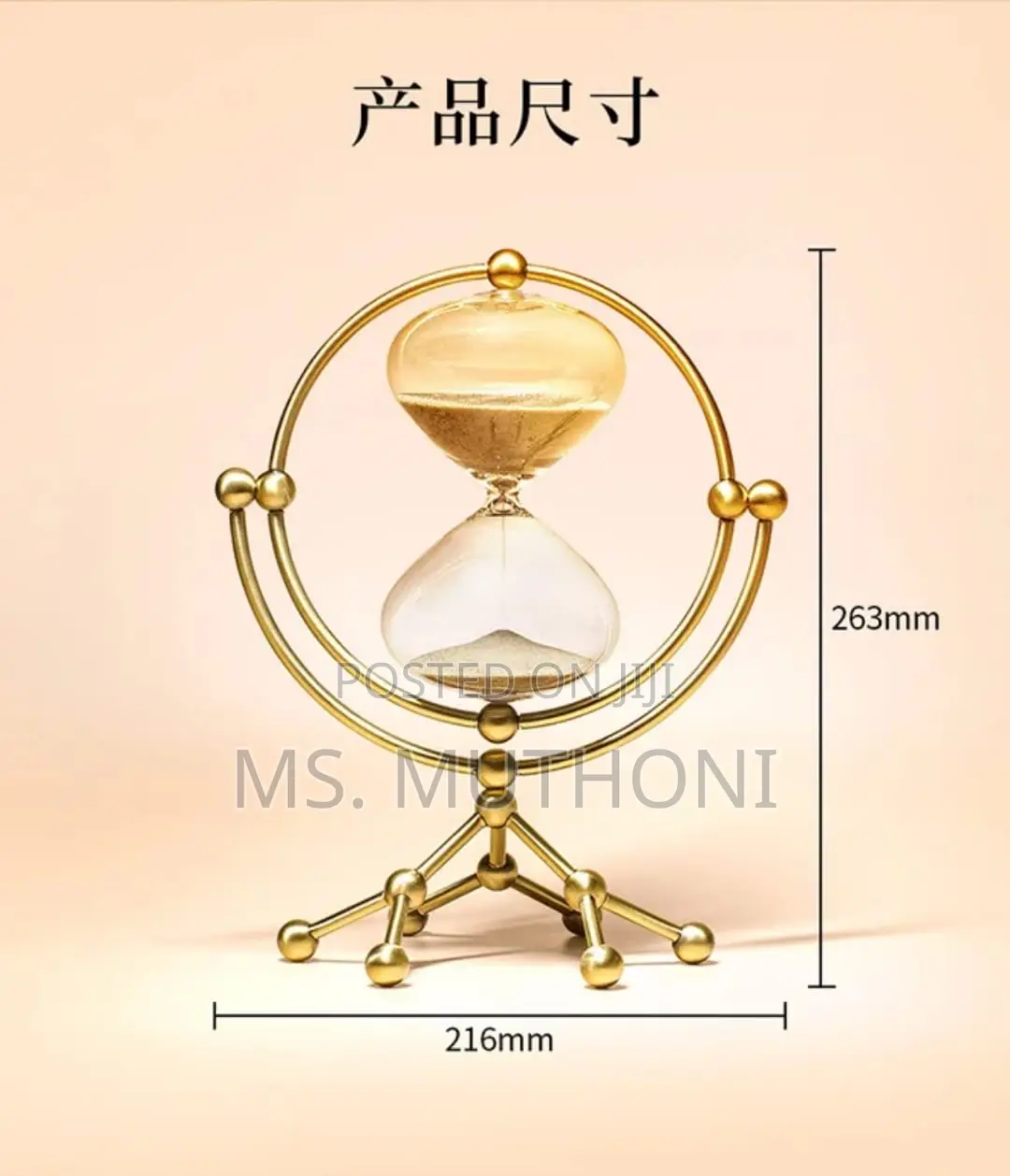 Stunning Rotating Bronze 30 Minutes Hourglass