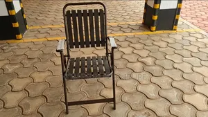 Foldable Outdoor Metal Garden Chair With Armrests