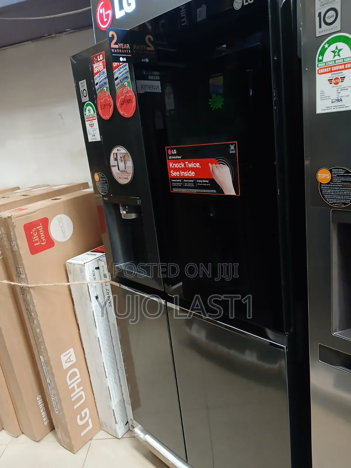 Lg 635l Side by Side Fridge With Instaview Gc-X257cqes