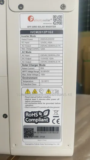 2kw 12vdc 165a Felecity Hybrid Inverter
