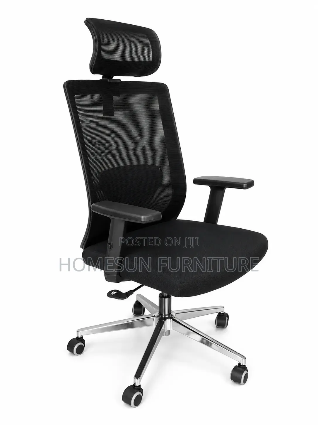 Premium Ergonomic High-Back Mesh Office Chair With Adjustable Headrest