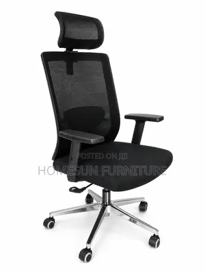 Premium Ergonomic High-Back Mesh Office Chair With Adjustable Headrest