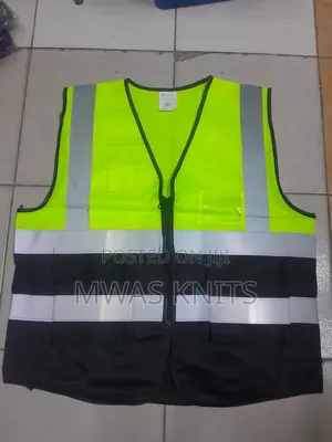 Lime Green Black Reflector With Zip And Pocket