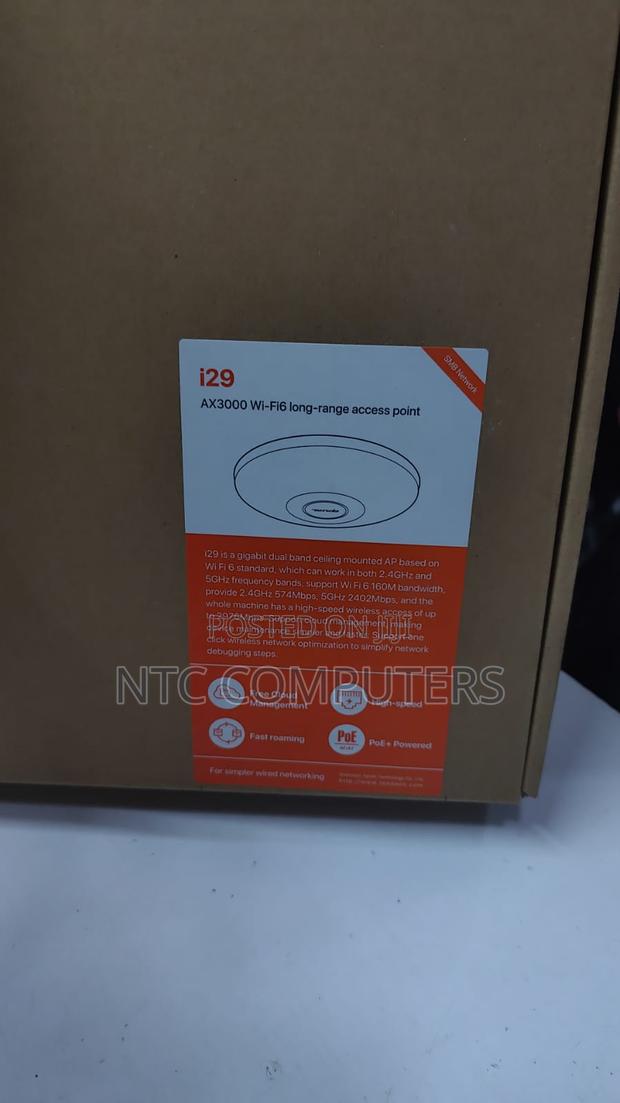 Tenda I29 Ax3000 Wi-Fi 6 Ceiling Access Point, Gigabit Ethernet Port