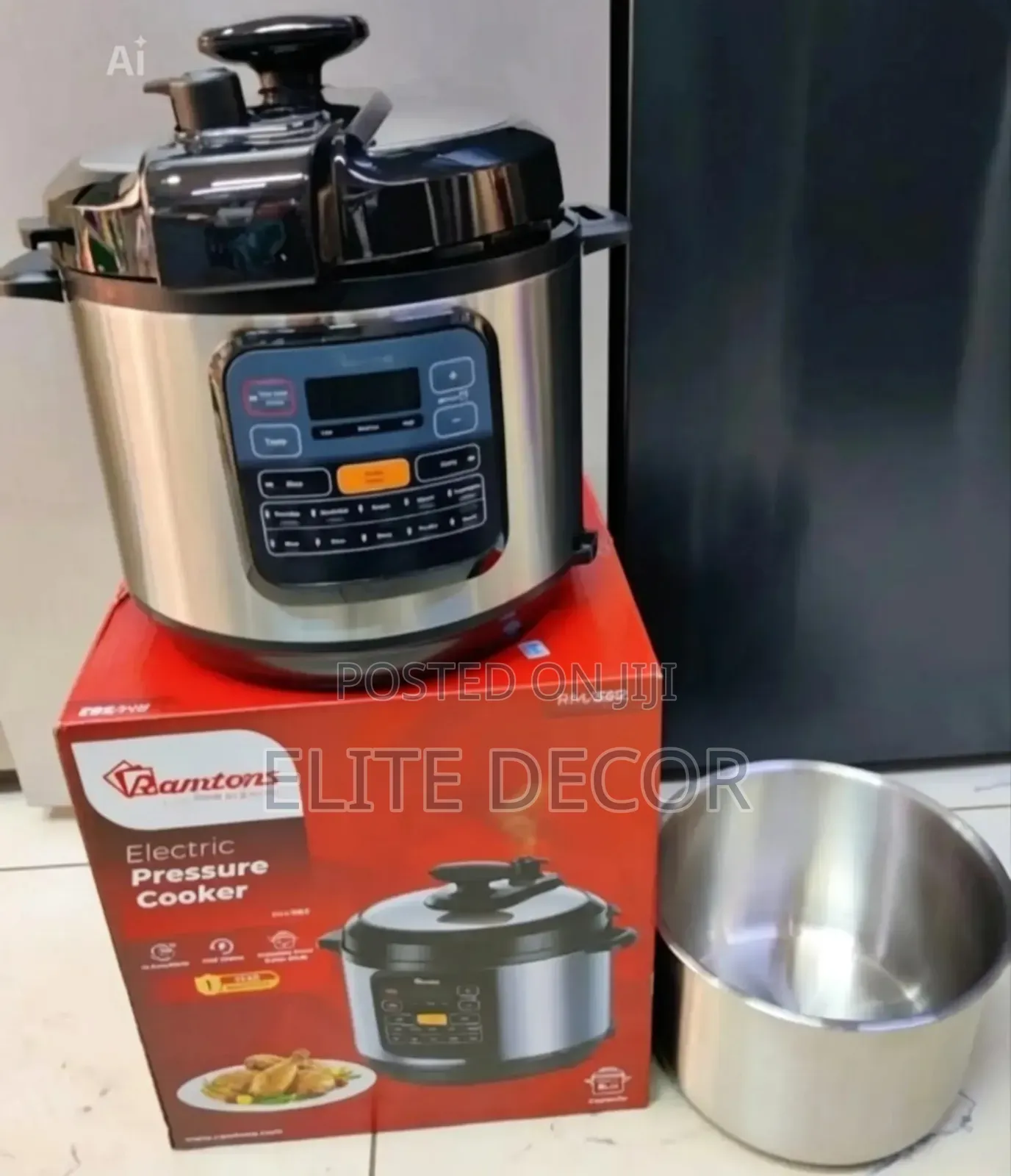 Ramtons Electric Pressure Cookers* Capacity_ 6 Litres