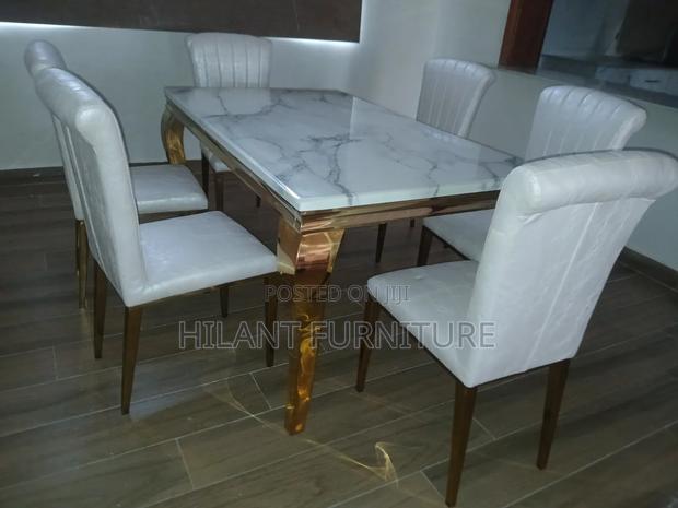 Six-Seater Marble Dining Table - thumbnail 2
