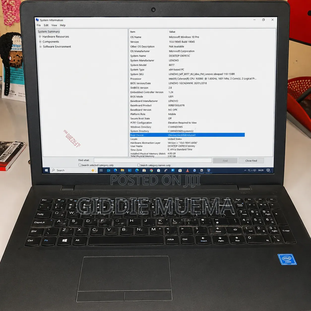 Laptop Lenovo IdeaPad 110 4GB Intel Celeron HDD+SSD 500GB