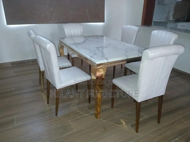 White Gold Six-Seater Dining Set - thumbnail 2
