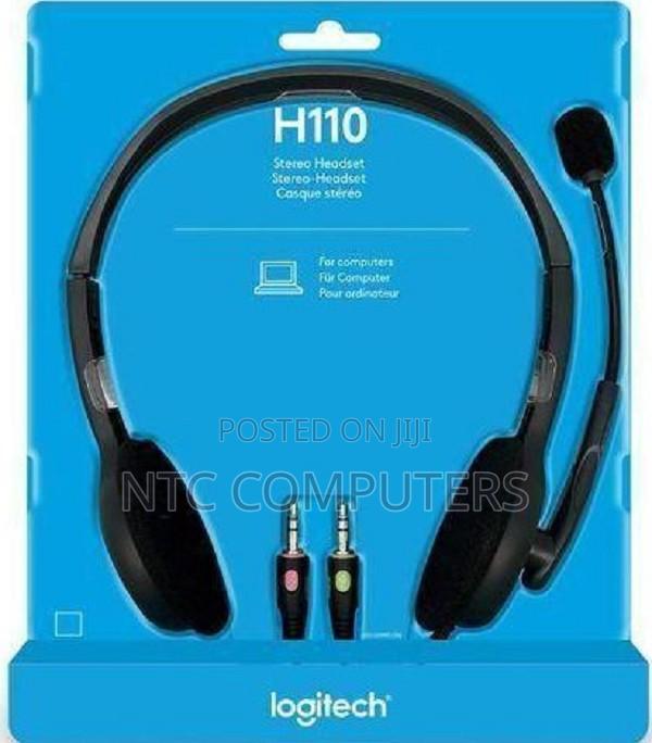 Logitech H110 Stereo Headset With Mic - Black - main view