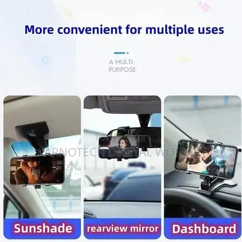 360 Degree Car Phone Holder - Flexible Stand for Universal Phones