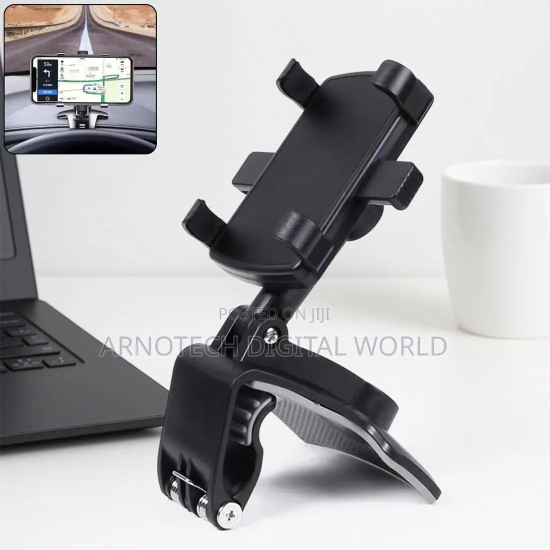 360 Degree Car Phone Holder - Flexible Stand for Universal Phones
