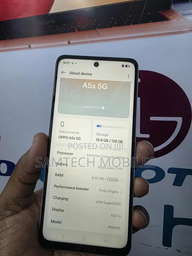 Oppo A5X 5G 128 GB Silver - thumbnail 4