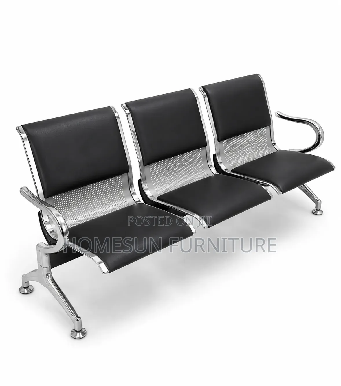 Premium 3-Seater Reception Waiting Bench