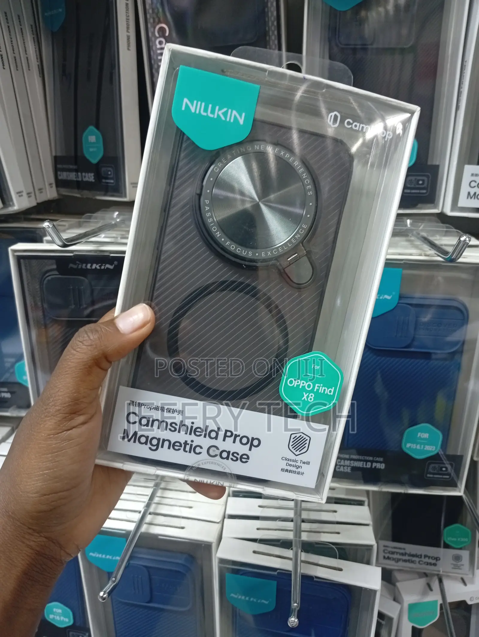E Oppo Find X8 Pro Unique Dual-Function Circular Metallic Ring Case