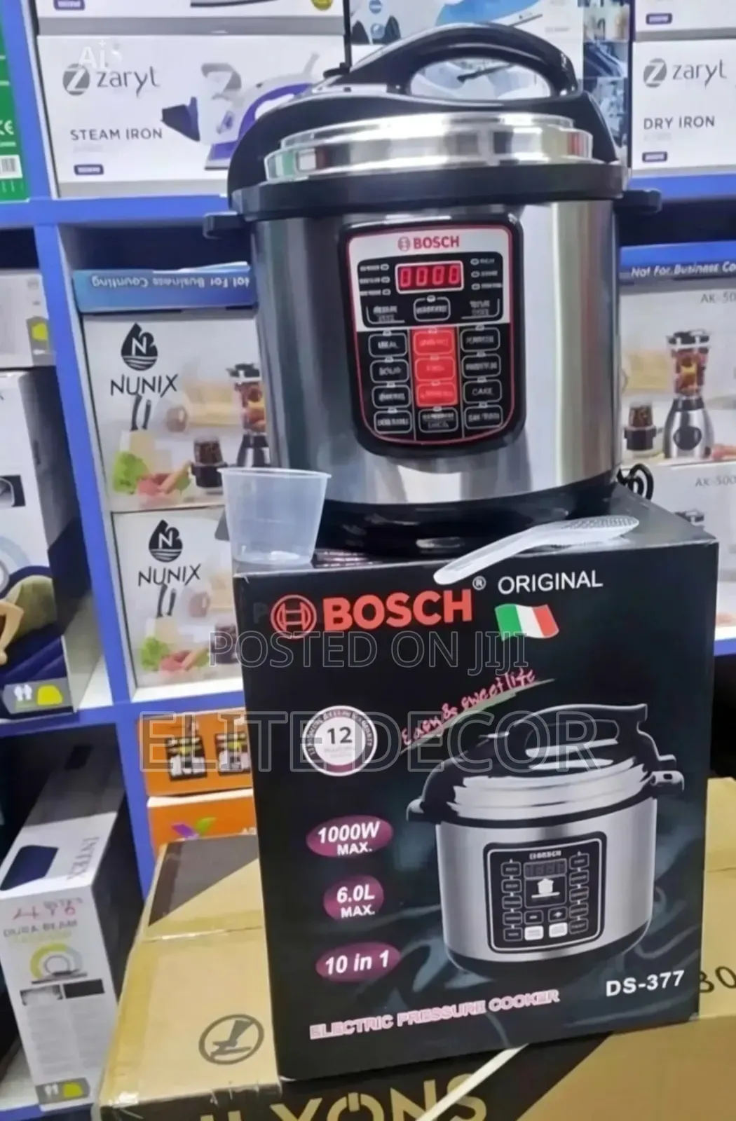 Bosch 6 Litre Electric Pressure Cooker Digital Touch Button