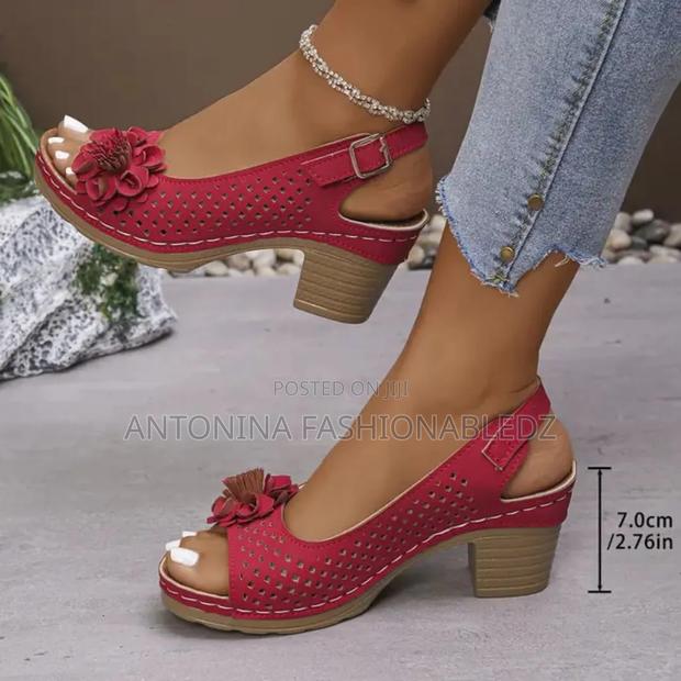 Flowered Peeps Toe Heel - thumbnail 3