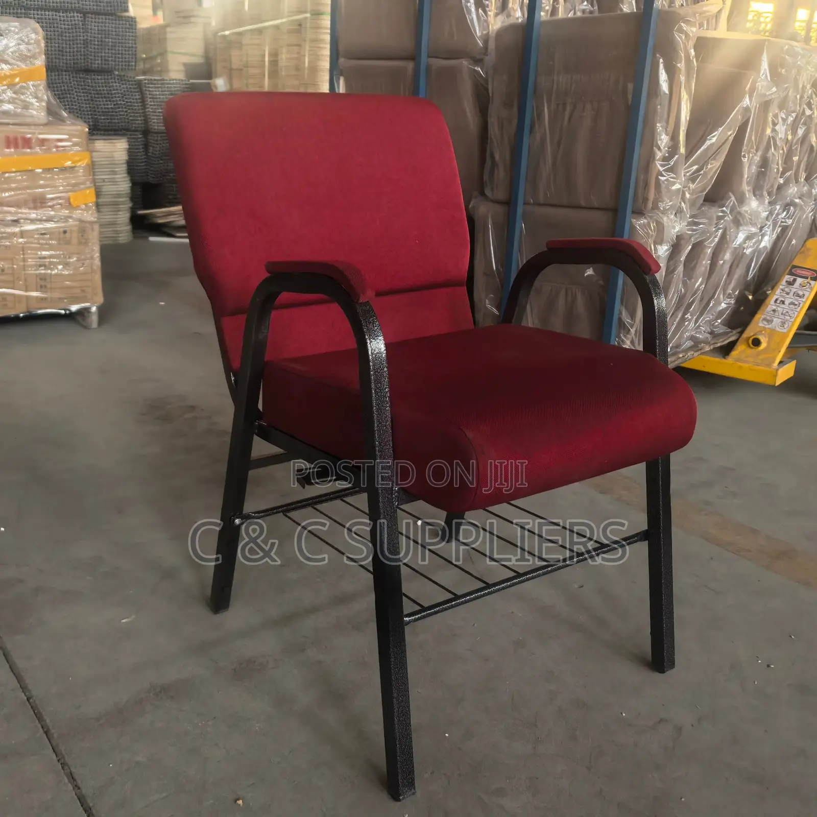 Stackable Church Chair -Padded Fabric