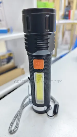 Flashlight Rechargeable Xh-p50 Zooming Light Torch Has Red Warning