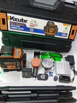 4d 16 Lines 360° Green Laser Level With Tripod, Remote Carry Case