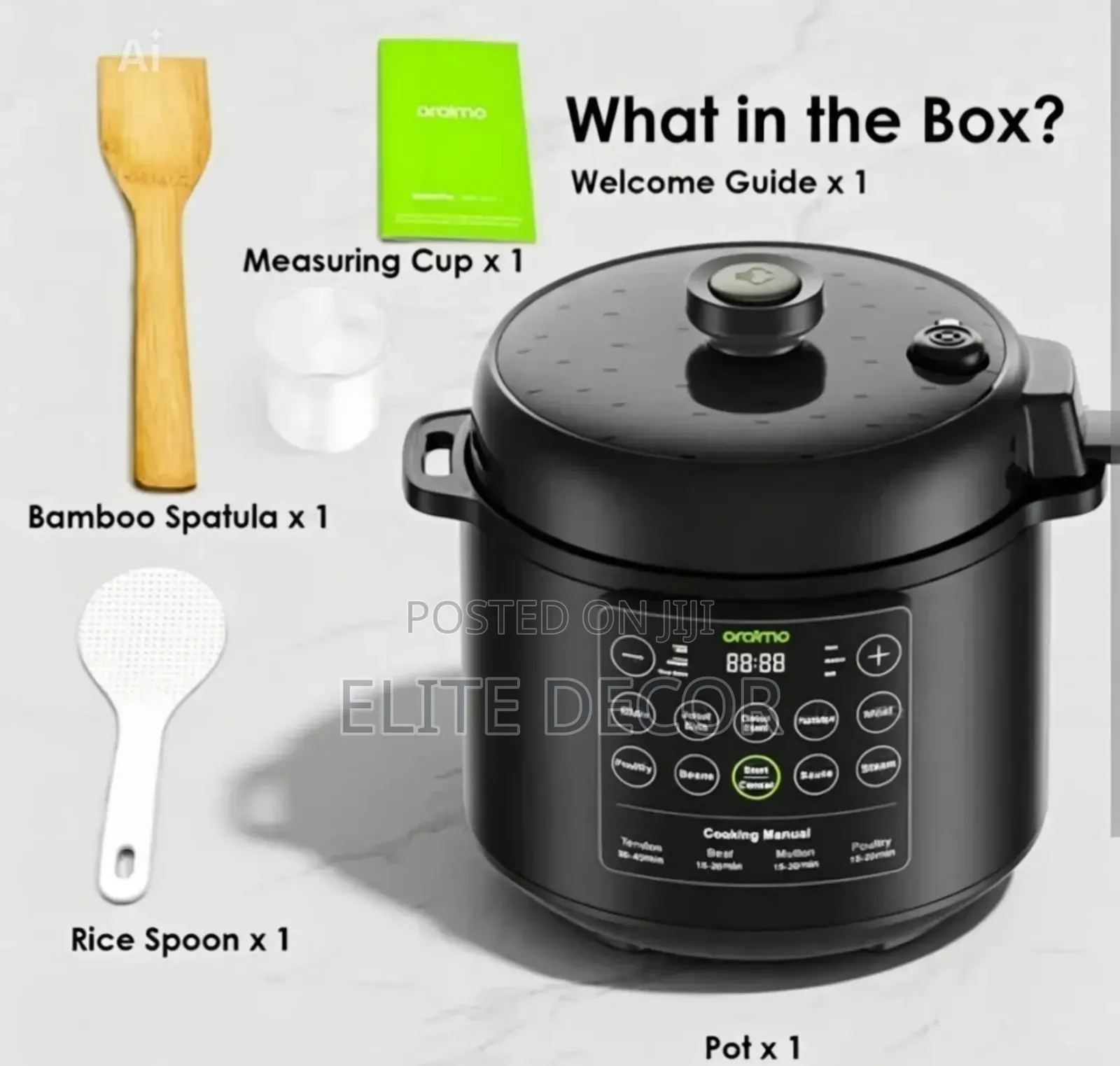 Oraimo Tenderpot Oec-201a 6l 1000w Electric Pressure Cooker