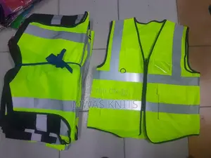 Lime Green Plain Reflector Zip And Pocket
