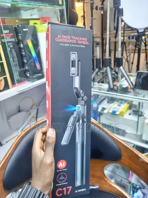 C17 Ai Face Tracking Selfie Stick With Gesture Control