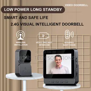 Video Intercom Doorbell1080p Hd Camera, Indoor LCD Screen, 2-Way Audio